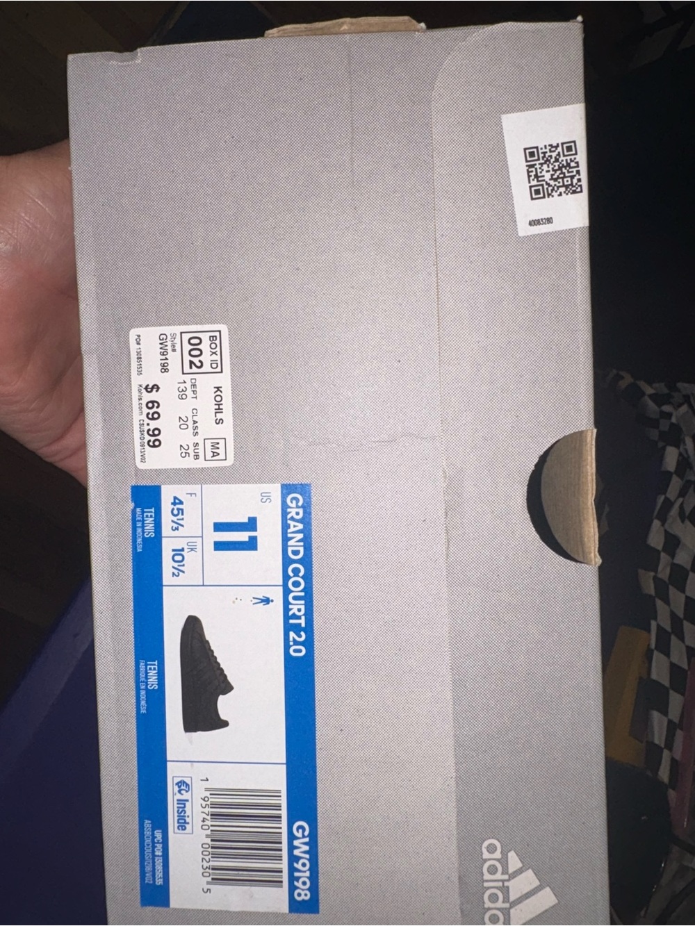 adidas Men’s Black Low-Top Lace-Up Sneakers - Picture 2 of 3